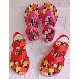 Bt21 Mountain Slippers / Character Slippers Kids Cute Sandals