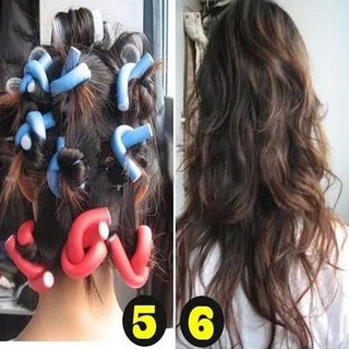 seafeel 【COD】10 Pcs Curler Makers Foam Bendy Twist Curls Tool DIY Styling Hair Rollers (9)