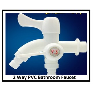 Two way faucet for bathroom telephone shower / pvc 2 way faucet high quality (per pc)
