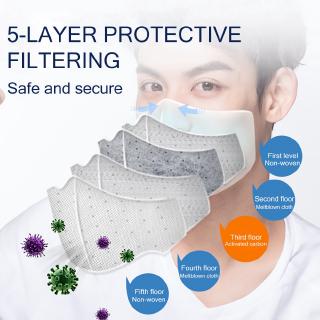 【Ready Stock】PM2.5 Filter 5 Layers of Anti-haze Dust Mask Filter Activated Carbon Non-woven Meltblown Cloth Filter (3)