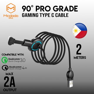 Mcdodo Razer Series Pro Grade 90° Elbow Gaming Type C Cable Android Charger