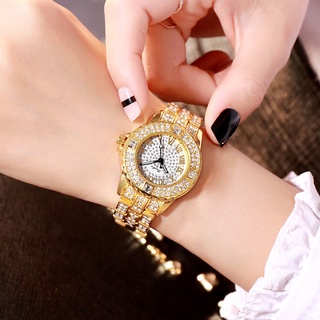 Women Crystal Watches Fashion Starry Steel Belt Elegant Rhinestone Casual Quartz Stainless Steel Watch (4)
