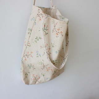 Women Reusable Shopping Bag Eco Handbag Beach Bag Big Capacity Casual Linen Cotton Canvas Shoulder (1)
