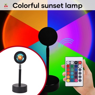 Special Sunset Projection Led Light Romantic USB Projector Gift with 24 Key Remote Control for Living Room Bedroom