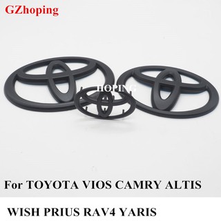 Front Rear Steering Wheel Logo For TOYOTA ALTIS VIOS RAV4 WISH PRIUS CAMRY YARIS Black Color