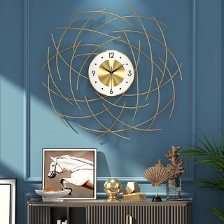 【New Arrivals】Creative living room wall clock simple modern decoration clock personalized home fashion wall clock art light luxury wind quiet clock