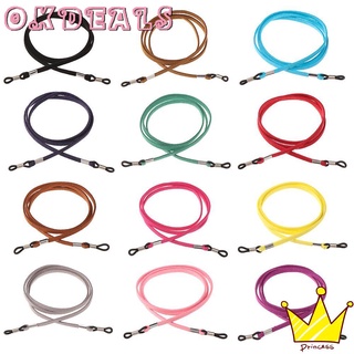 OKDEALS 12Pcs Practical Glasses Necklace Women Men Sunglass Strap Reading Glasses Chain Lanyard Strap Fashion Leather High Elasticity Cord Holder