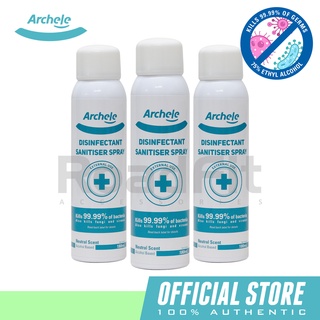 Archele Disinfectant Sanitizer Spray, 75% Ethyl Alcohol 180mL Travel Size Spray Can PN#AR-8002 (Pack