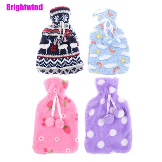 [Brightwind] Hot Water Bottle Bag Cover Coral Fleece Cloth 1000ml Keep Warm Soft Home Relaxin