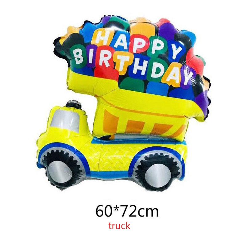 Car Truck Train Balloons Children Gifts Happy Birthday Party Decorations (3)