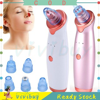❤Ckeyin Vacuum Blackhead Remover Electric Pore Suction Facial Clean Electric Vacuum Blackhead Remover Facial Pore Suction Cleanser Acne Blackhead Removal Machine USB Rechargeable
