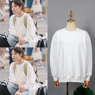 [Muyijia] Korean Drama Is Breaking Up Now Song Huiqiao Same Style Autumn Fashion Round Neck Casual Loose Slimmer Look Long-S