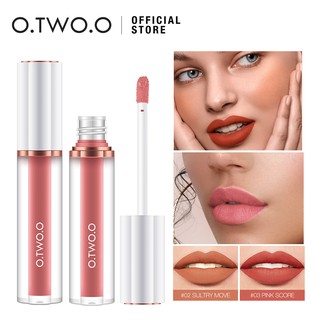O.TWO.O Matte Lip Tint Waterproof Lipstick Makeup Nude Red Pink 12 Colors Lipgloss