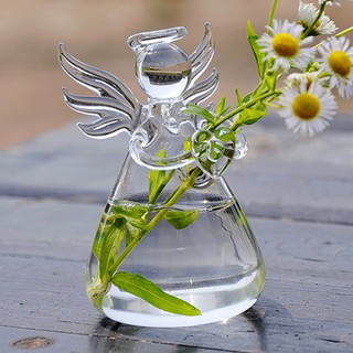 Praying Angel Vases Crystal Transparent Glass Vase Flower Containers Hydroponic (1)