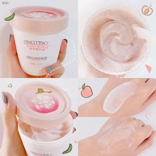 ◎۩Exfoliator Face Body Cream Niacinamide Ice Cream Peach Scrub Whitening Moisturizing Body Scrub