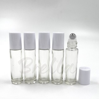 10ml clear glass roller bottle with metal roll on