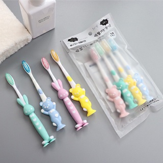 ❖✑∈★LuckyCo★ Baby Japan Soft Bristled Cartoon Kid Toothbrush 4pc/set