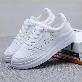 New Korean Women Fashion White Shoes White Sneakers Women Rubber Shoes (6)