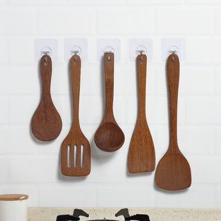 Wooden spatula kitchen nonstick wooden kitchenware wooden spoon Wooden Spatulas, Kitchen Utensils, Cooking Utensil, 100% Healthy Utensils from High Moist Resistance Teak, Eco-Friendly Wood Spatula for Non Stick Cookware (7)