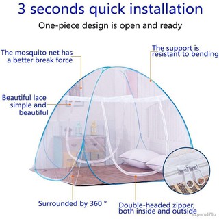 【Happy shopping】 XIPIN Eject mosquito net tent bed mosquito net bite folding design 1.8m