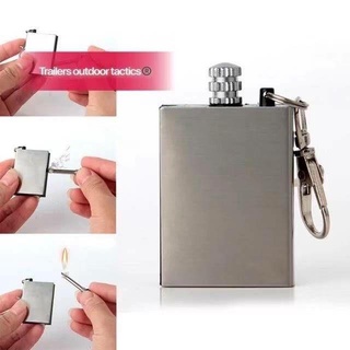 light❣✟❖Waterproof stainless steel case 10,000 matches (No fuel)
