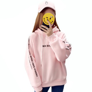 (COD)Letter Print Long Sleeve Large Size Thicken Hoodies