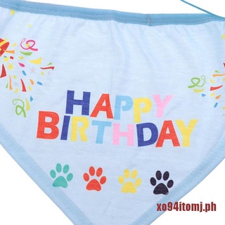 XOTOMJ Pet Cat Dog Happy Birthday Party Crown Hat Puppy Bib Collar Cap Headwear Costume (7)