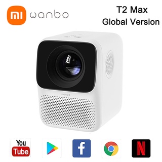 Global Version Wanbo T2 MAX LCD Projector LED Support Vertical keystone Correction Portable Mini
