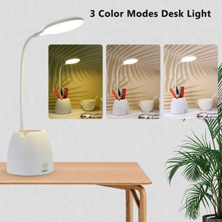 Student Table Lamp Dimmable Eye-caring USB Rechargeable Study Lamp for Office Dorm aMoA