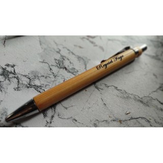 personalized laser engraved bamboo ballpen