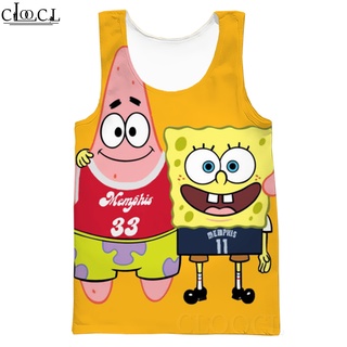CLOOCL SpongeBob Friendship 3D Print Men Women Harajuku Vest