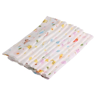 WIT 10Pcs NewBorn Gauze Muslin Square 100% Cotton Bath Wash Baby Handkerchief Towel