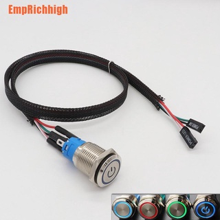 [EmpRichhigh] Pc Host Start Power Sw Button Switch Computer Reset Sw Button Switch With Cable (1)