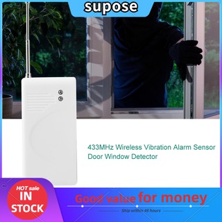 433MHz Wireless Vibration Alarm Sensor Door Window Detector for Home Security Burglar System