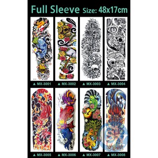 Full sleeveTemporary Tattoo Sticker 8Pcs\set assorted Random
