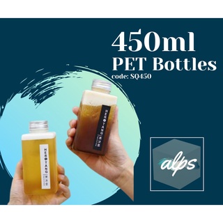 【Ready Stock】☋┅bottle☫R450 - PET Bottle Milktea Ice Coffee Cocktail Juice New Design Round Flat 450m