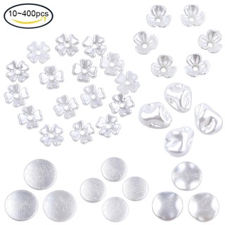 10-400 pc ABS Plastic Imitation Pearl Beads, Nuggets, Creamy White Beads Faux ABS Pearl Beads for Jewelry Making DIY