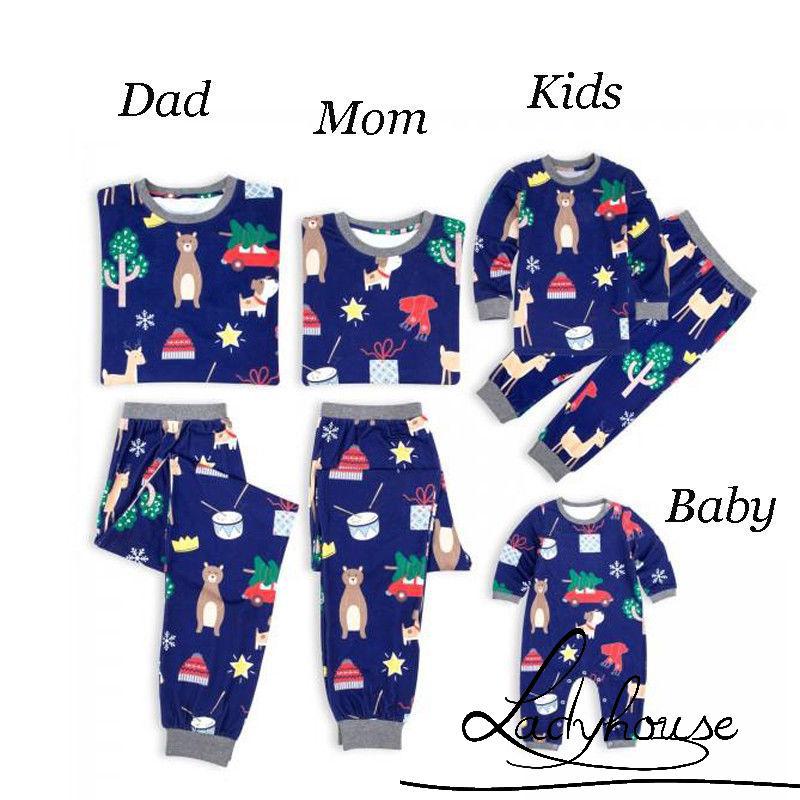 2L-Family Matching Christmas Pajamas PJs Sets Xmas Sleepwear