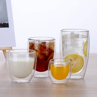 Heat-resistant Glass Cups Double-layer Glass Coffee Cup Water Espresso Cup Milk Cup