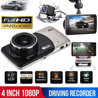 【Ready Stock】☜[Ready stock] Dash Cam Dual Lens Car DVR Dashcam Camera Video Recorder HD 4.0" IPS Fr