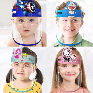 Face Shield For Kids Assorted Round Frame Colored Full Face Shield Anti Droplets Colorful Design