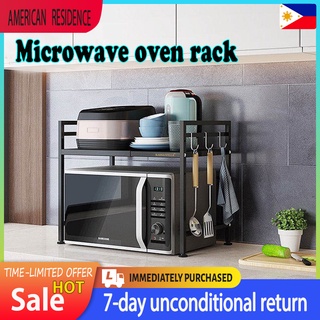Kitchen Organizer Microwave Oven Rack Steel Kitchen Rack Expandable Microwave Storage Rack 2 Layers
