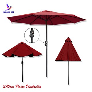 Hummingbird 270cm Heavy Duty Multi functional Umbrella Patio Garden Umbrella Beach Umbrella(No-Tilt) (1)