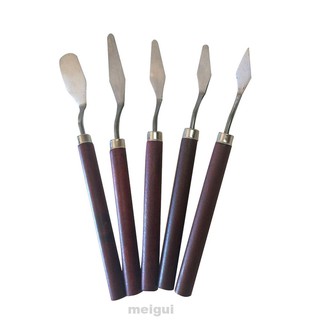 Ready Stock/✼5Pcs Palette Stainless Steel Painting Fine Arts Mixing Paint Professional Scraper Spatu
