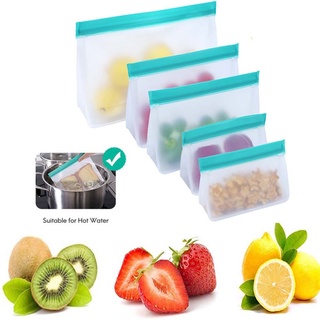 Peva Food Storage Bag Upgrade Leakproof Top Stand Up Reusable Freezer Silicone