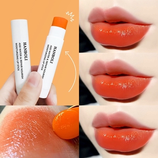 1 Pc Orange Waterproof Moisturizing Color Changing Lip Balm Long-lasting Nourishing and Protecting Lip Care