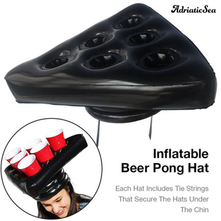 ADR_Inflatable Hat Floating Cup Holder Swim Pool Supplies for Beer Pong