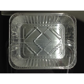 RE-320 RECTANGULAR CATERING TRAY ALUMINUM FOIL TRAY WITH LID 3500ML (6)