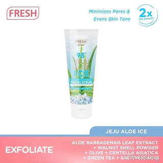 facial scrub ☂xf Fresh Jeju Aloe Ice Facial Scrub (100ml)
