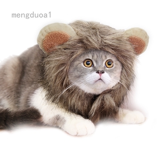 mengduoa Halloween Decoration Funny Pet Hat Costume Dog Puppy Cat Lion Mane Wig Costume